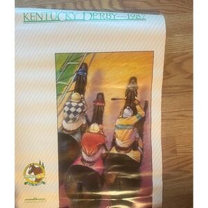 Kentucky Derby Poster 113th Churchill Downs Multi Good Vintage Art Print
